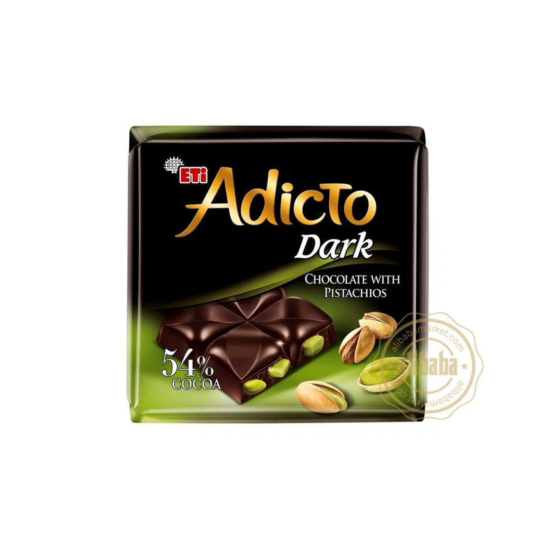 ETI ADICTO DARK CHOCOLATE W PISTACHIO 60GR