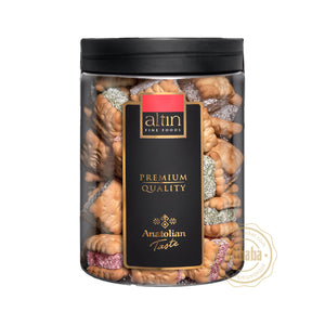 ALTIN MIXED FLAVORED TURKISH DELIGHT WITH MINI BISCUIT 350G