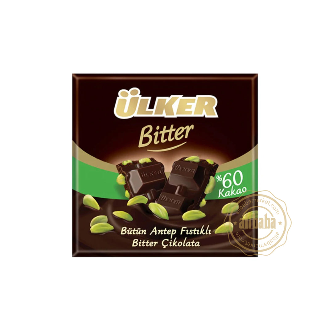ULKER GOLDEN BITTER SWEET w PISTACHIO CHOCOLATE BARS 65GR